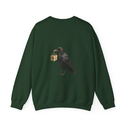 Raven Gift Unisex Crewneck Sweatshirt - Dark Red Winter Holiday Style