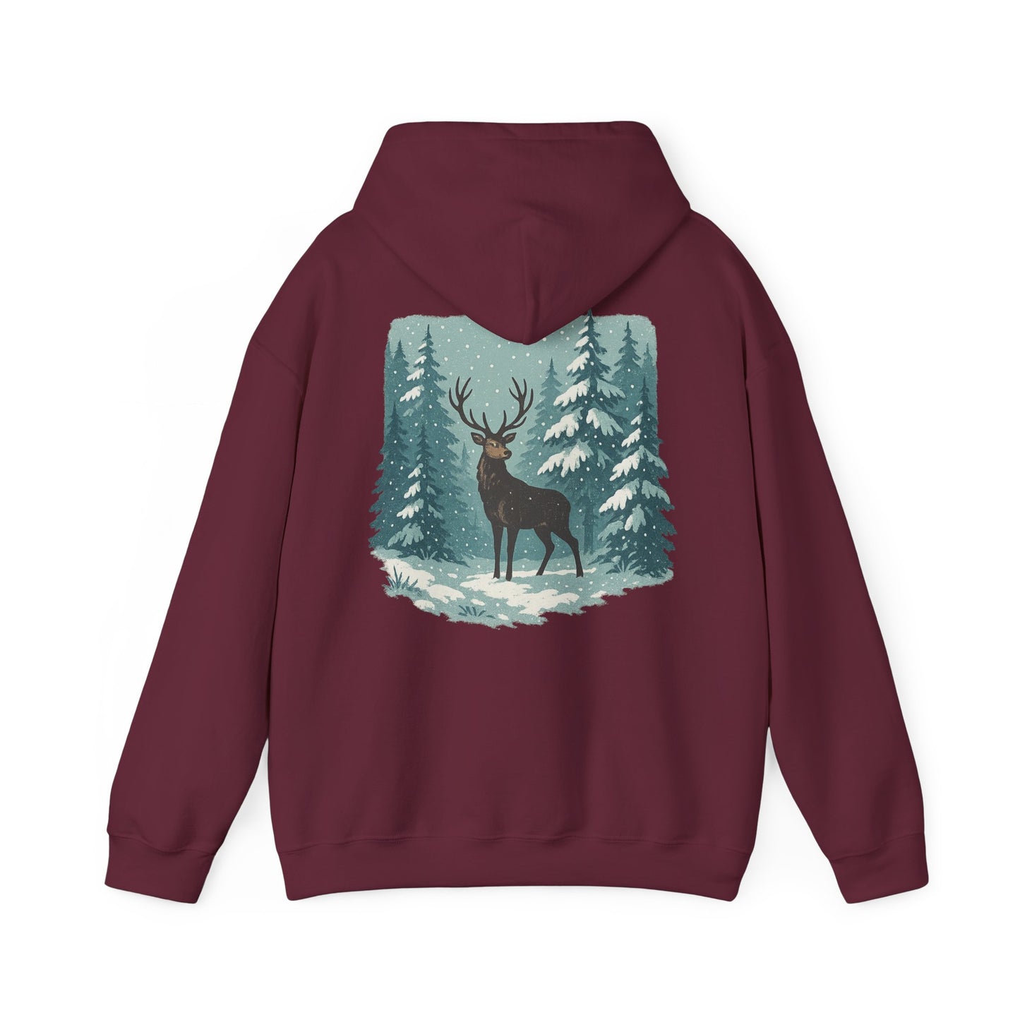 Hoodie Winterhirsch – Schwarzwald Edition