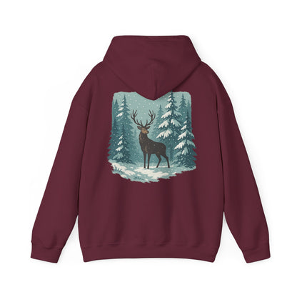 Hoodie Winterhirsch – Schwarzwald Edition