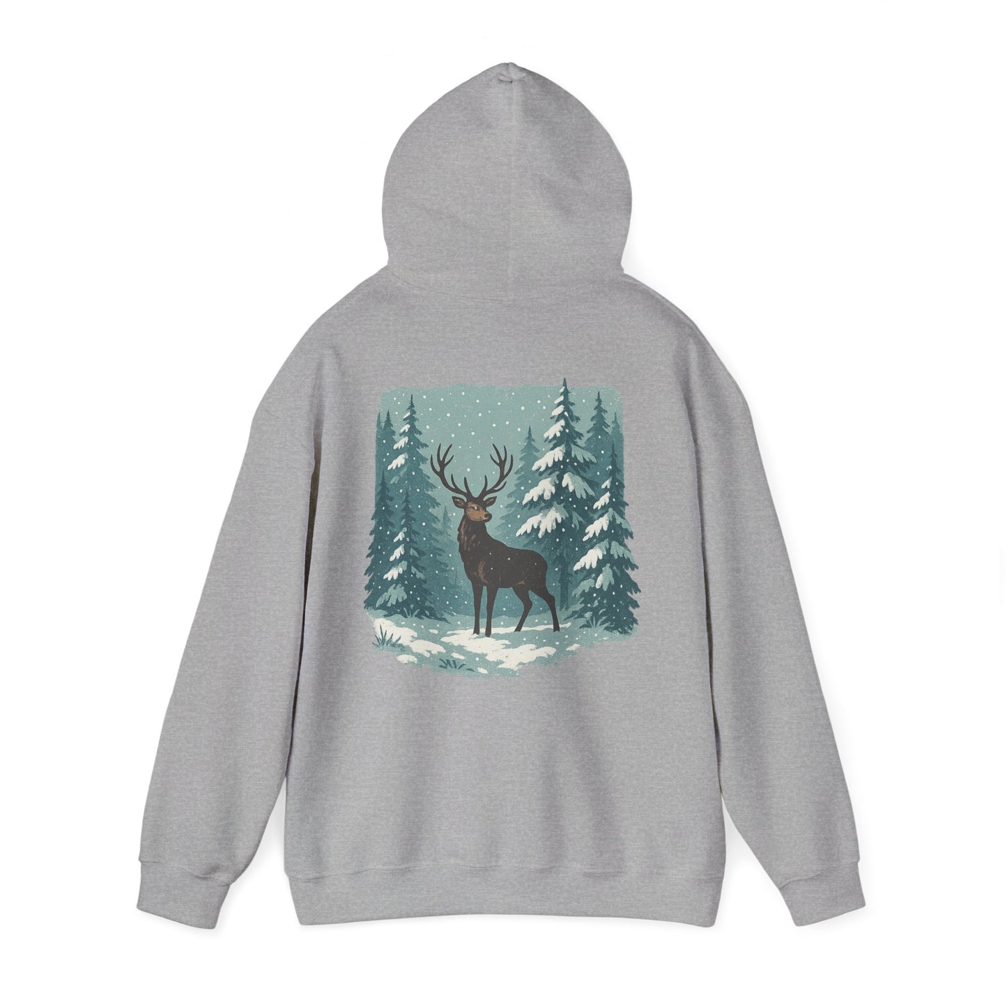 Hoodie Winterhirsch – Schwarzwald Edition