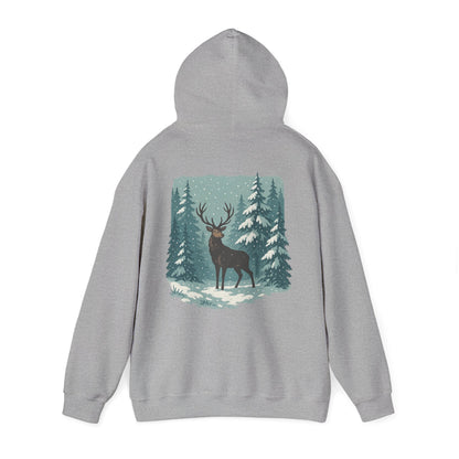Hoodie Winterhirsch – Schwarzwald Edition