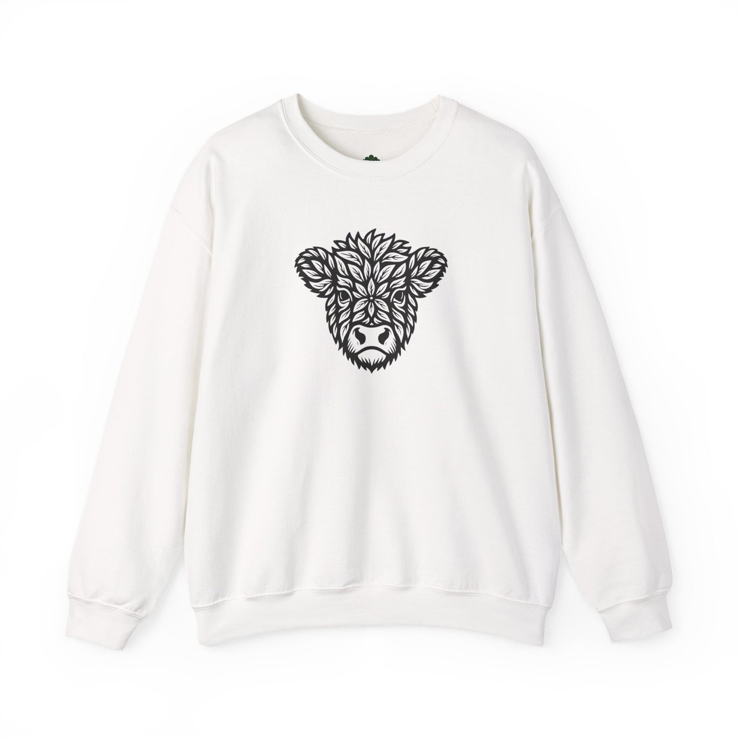 Highlandkuh Sweater mit Linocut Motiv - Unisex