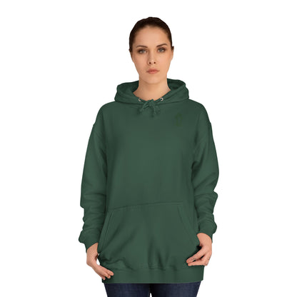 Hoodie mit Rabenmotiv und Geschenkpaket – Waldgrün