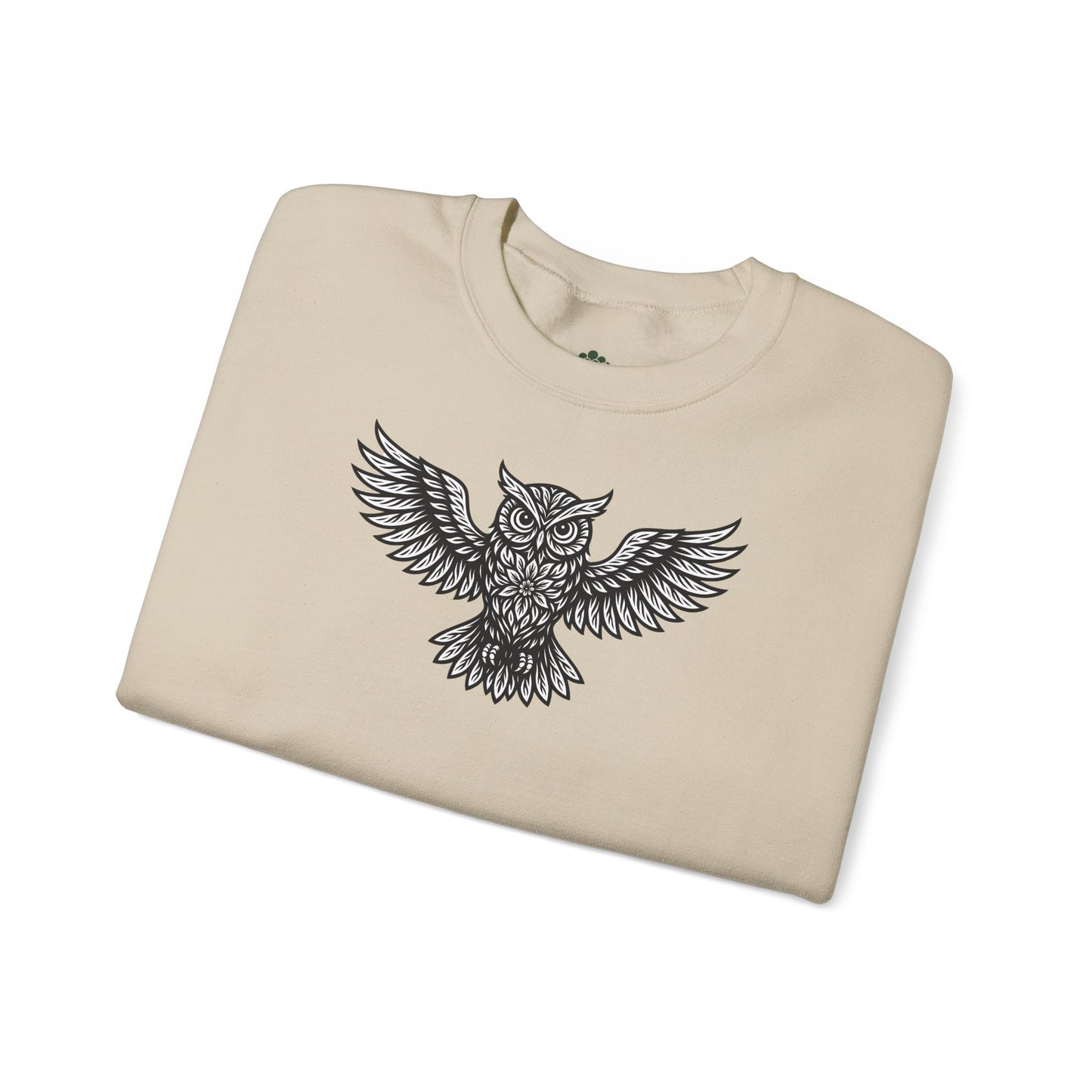 Eule im floralen Linocut Stil – Unisex