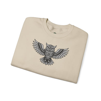 Eule im floralen Linocut Stil – Unisex