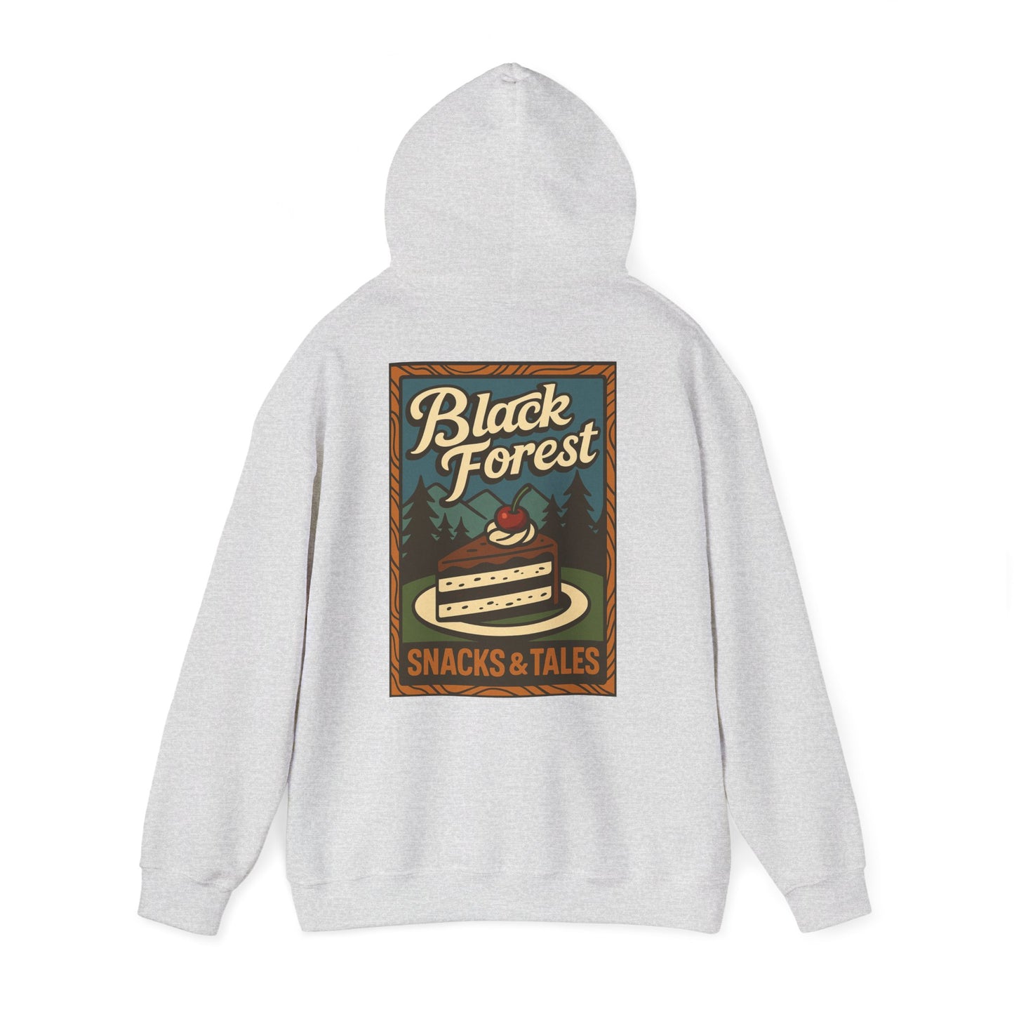 Hoodie Black Forest Snacks and Tales –  Retro Schwarzwald Design