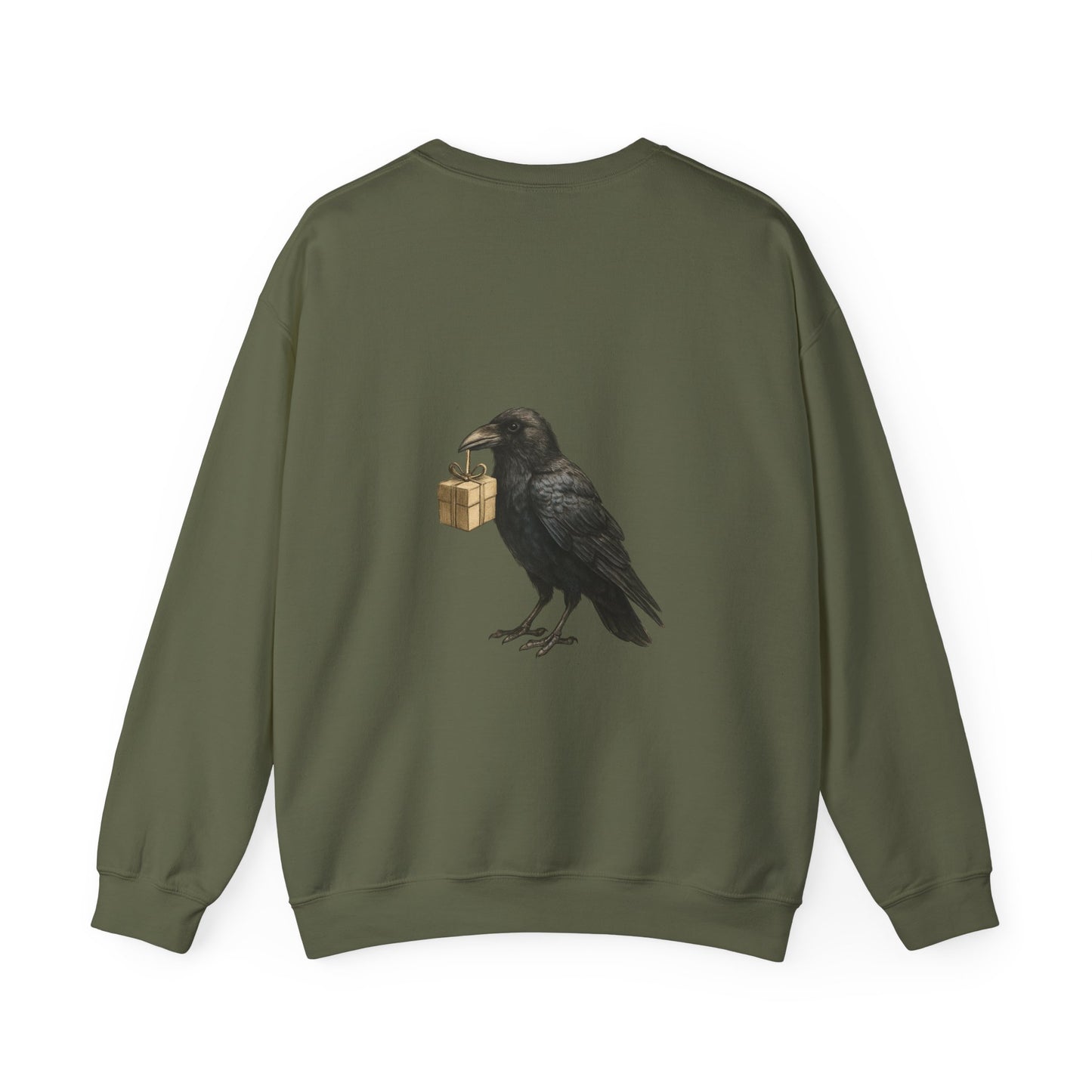 Raven Gift Unisex Crewneck Sweatshirt - Dark Red Winter Holiday Style