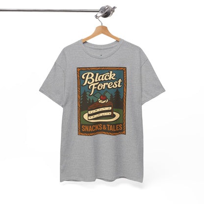 T-Shirt „Black Forest Snacks & Tales“ – Retro Schwarzwald Design