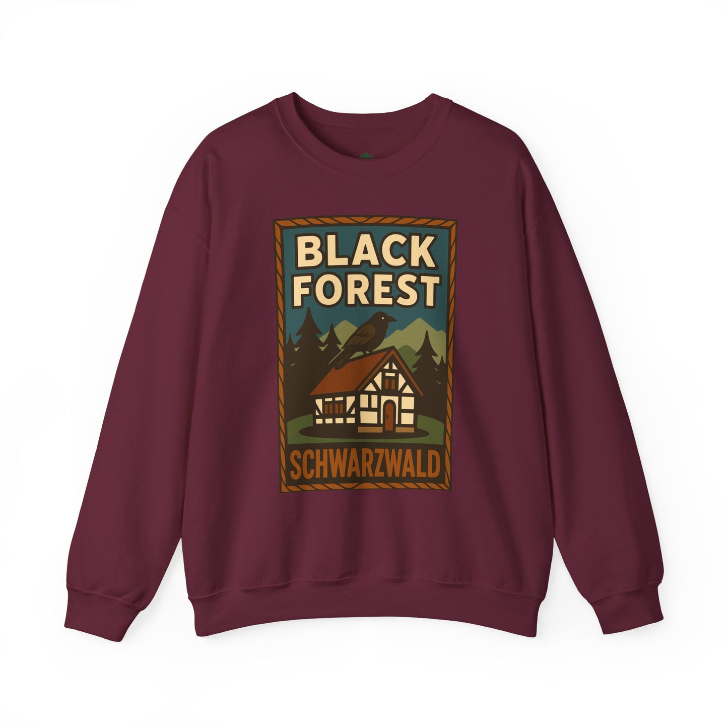Pullover mit Retro-„Black Forest / Schwarzwald“-Design