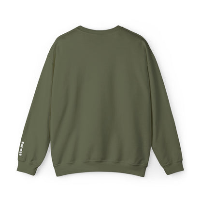 Sweatshirt mit Stickerei 'Du bist mein Blümchen' – Waldgrün, Schneeglöckchen - Unisex