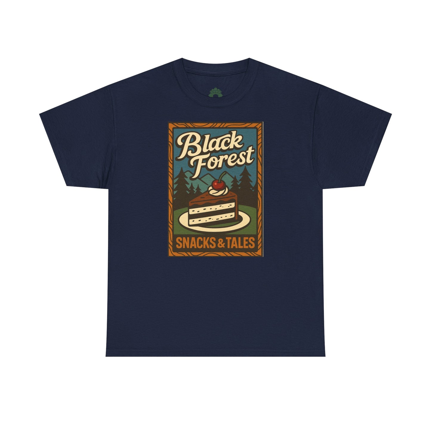T-Shirt „Black Forest Snacks & Tales“ – Retro Schwarzwald Design