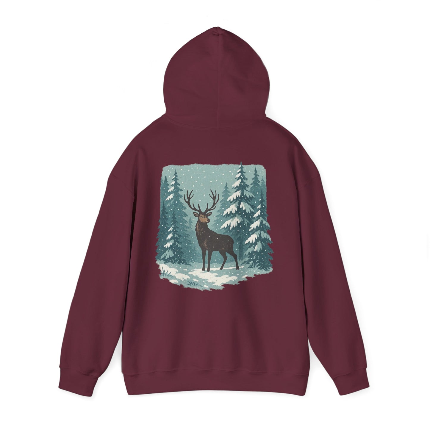 Hoodie Winterhirsch – Schwarzwald Edition