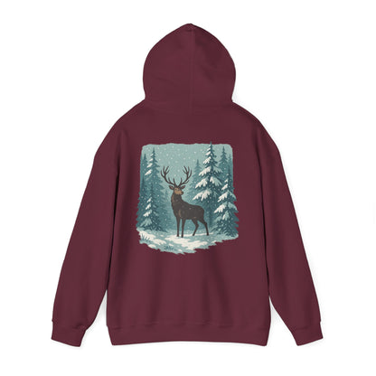 Hoodie Winterhirsch – Schwarzwald Edition