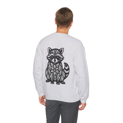Waschbär Linocut Sweater – Unisex