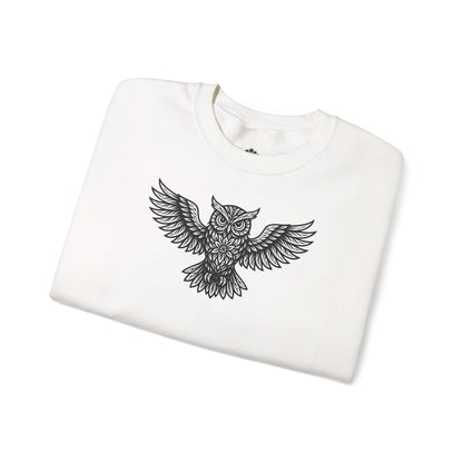 Eule im floralen Linocut Stil – Unisex