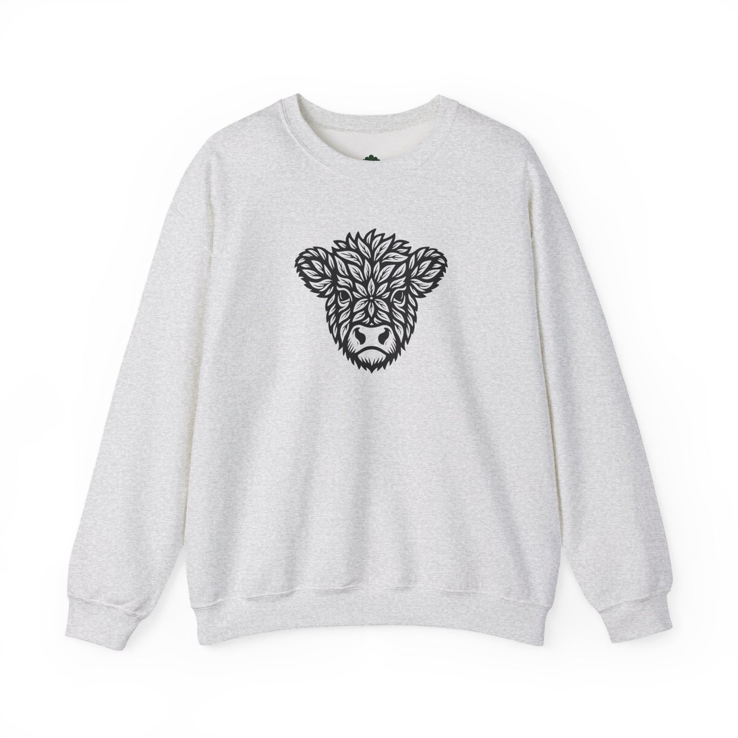 Highlandkuh Sweater mit Linocut Motiv - Unisex
