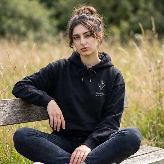 Schneeglöckchen Hoodie "Galanthus nivalis"  — Unisex
