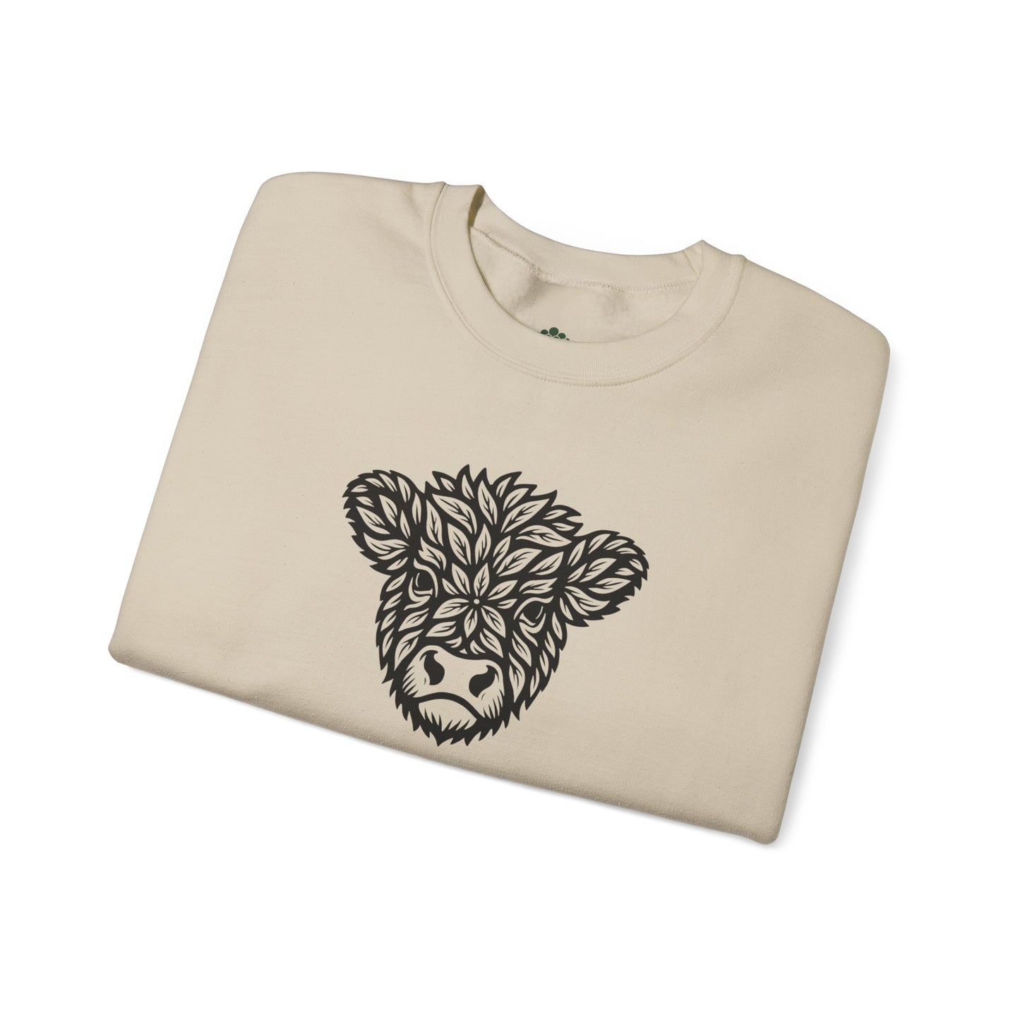 Highlandkuh Sweater mit Linocut Motiv - Unisex