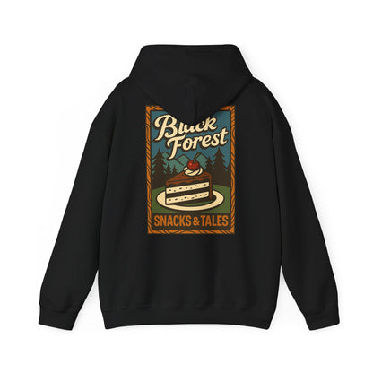 Hoodie Black Forest Snacks and Tales –  Retro Schwarzwald Design