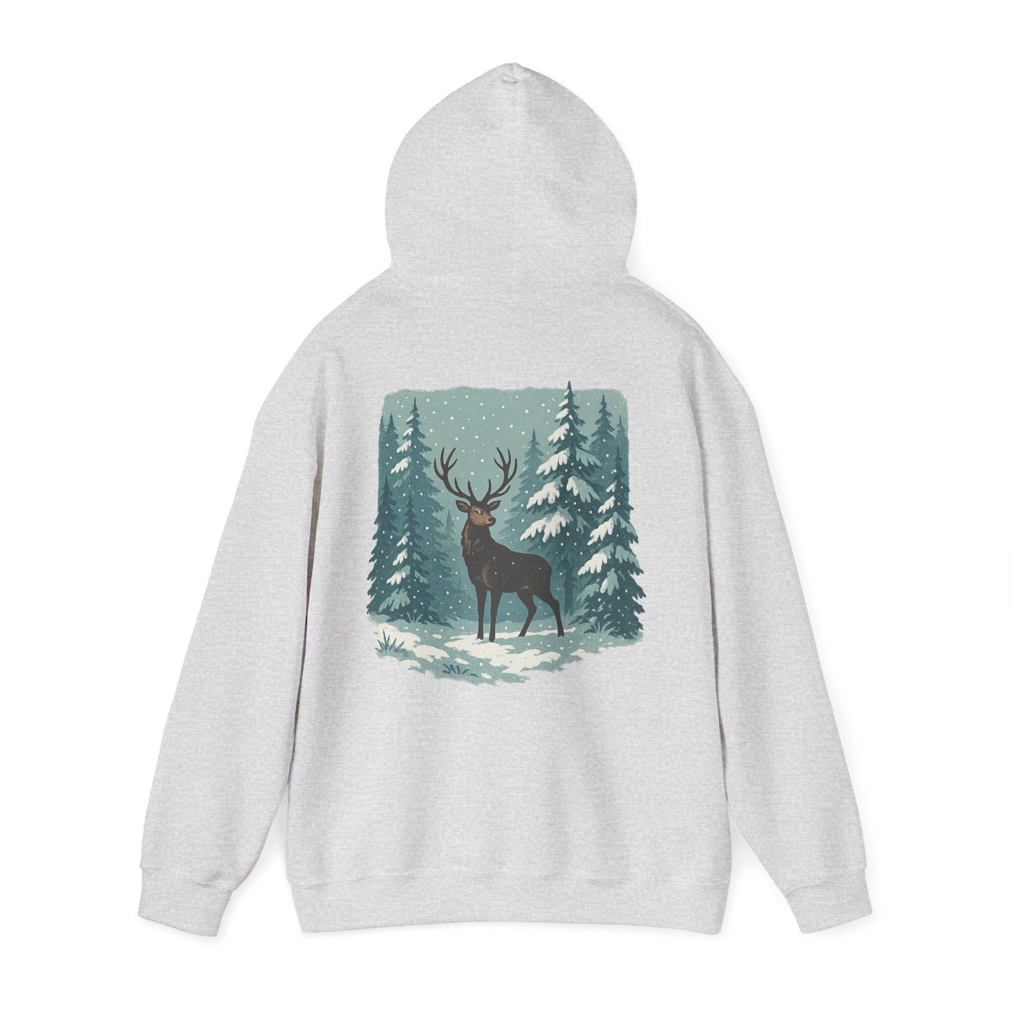 Hoodie Winterhirsch – Schwarzwald Edition