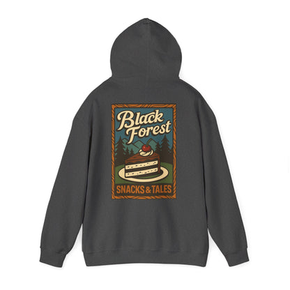Hoodie Black Forest Snacks and Tales –  Retro Schwarzwald Design