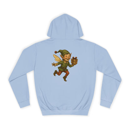 Weihnachtselfen Hoodie – Retro Weihnachtsdesign mit fliegender Elfe