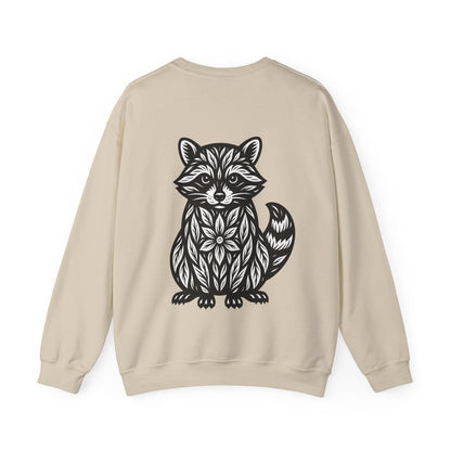 Waschbär Linocut Sweater – Unisex