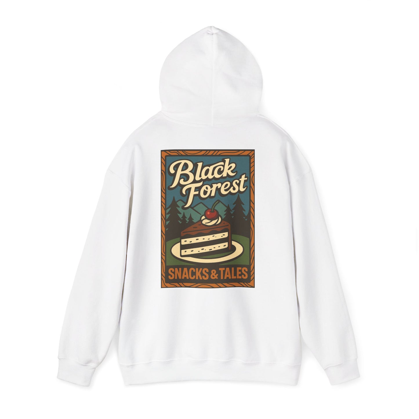 Hoodie Black Forest Snacks and Tales –  Retro Schwarzwald Design