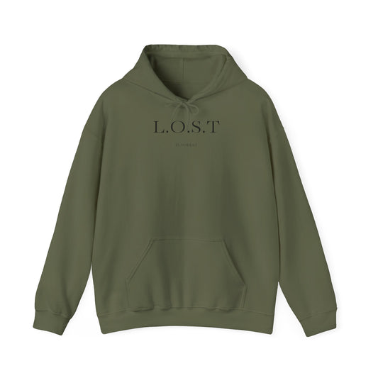 Hoodie „L.O.S.T in Forest - Rabe Backprint”