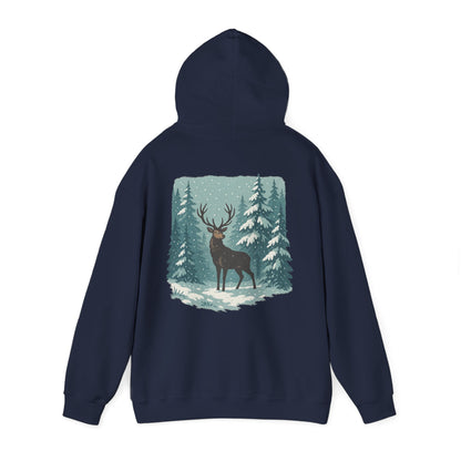 Hoodie Winterhirsch – Schwarzwald Edition