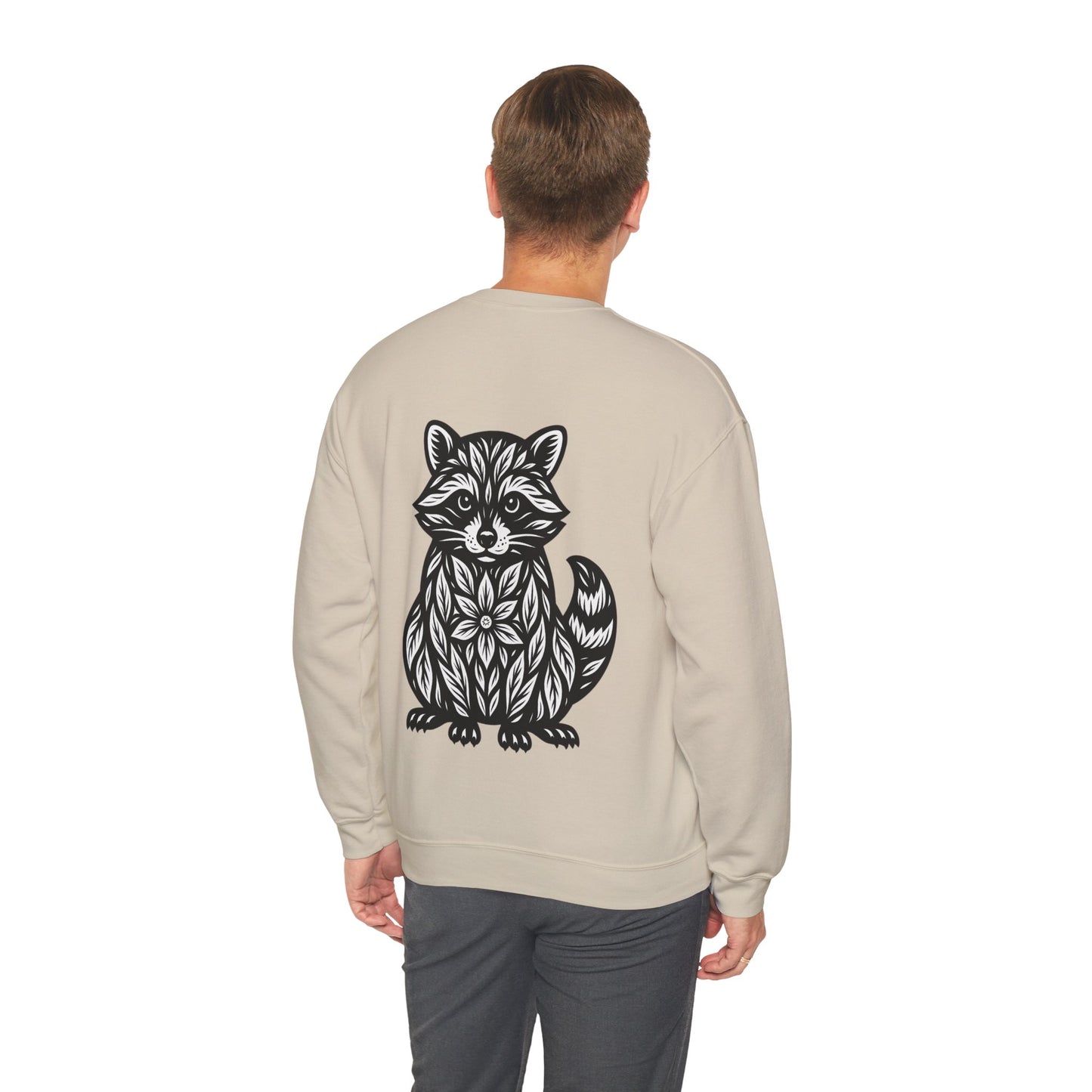 Waschbär Linocut Sweater – Unisex