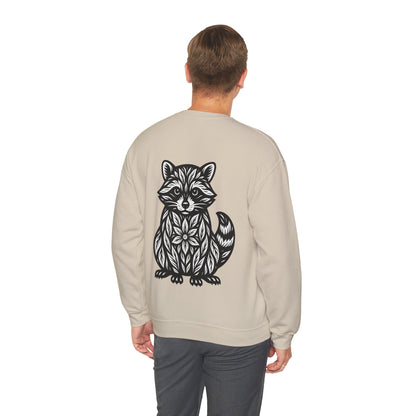 Waschbär Linocut Sweater – Unisex
