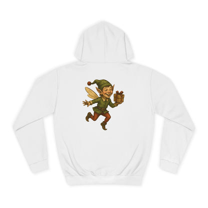 Weihnachtselfen Hoodie – Retro Weihnachtsdesign mit fliegender Elfe