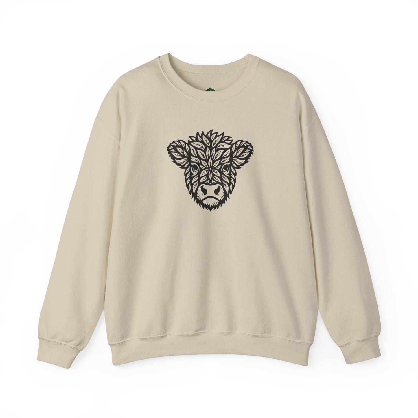 Highlandkuh Sweater mit Linocut Motiv - Unisex