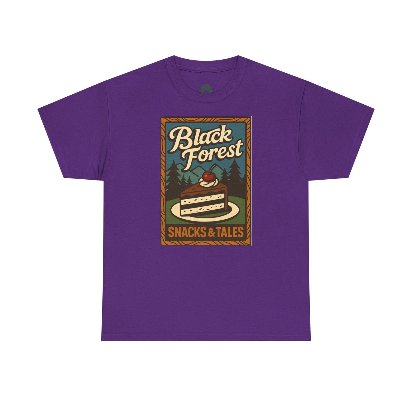 T-Shirt „Black Forest Snacks & Tales“ – Retro Schwarzwald Design