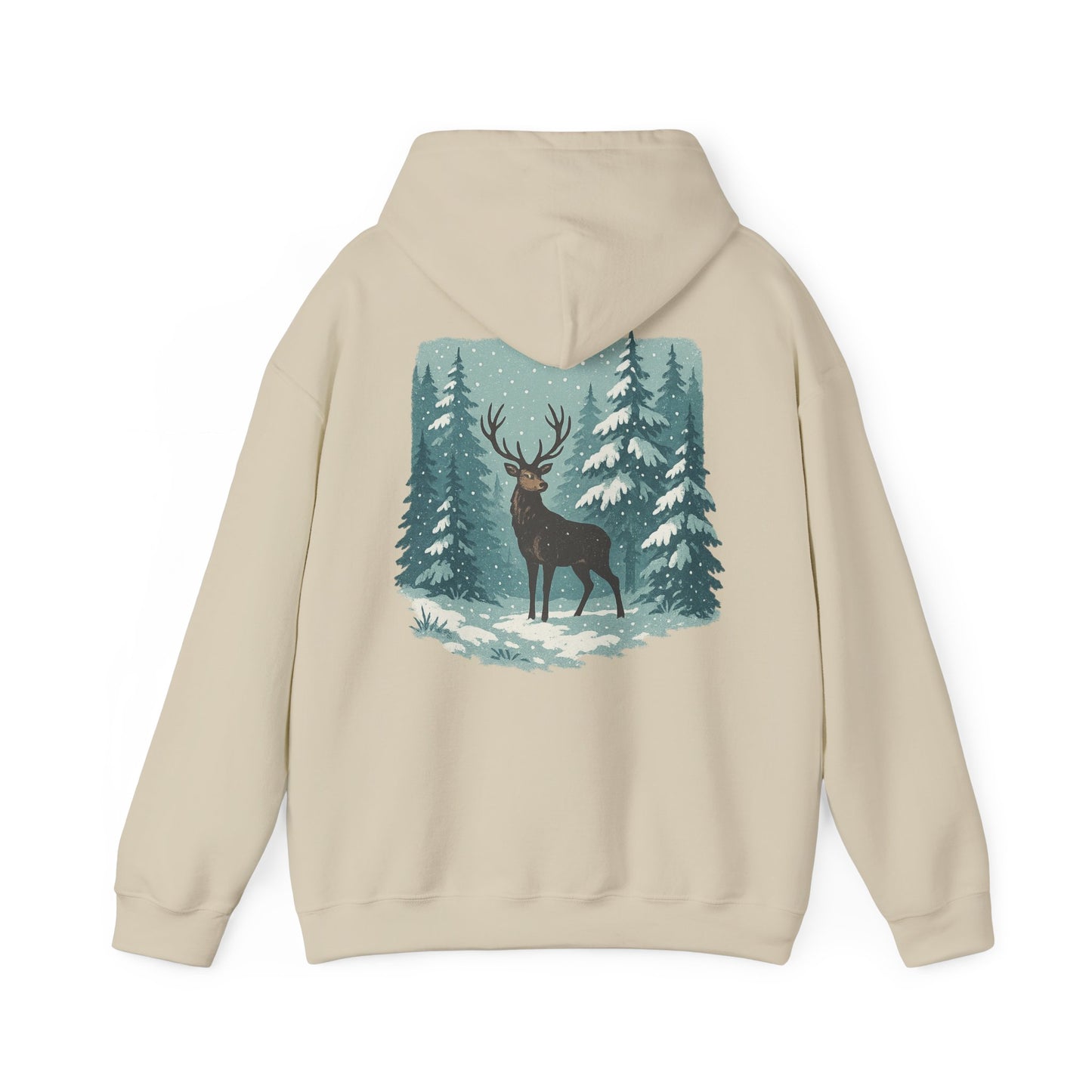 Hoodie Winterhirsch – Schwarzwald Edition