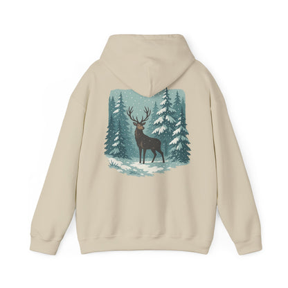 Hoodie Winterhirsch – Schwarzwald Edition