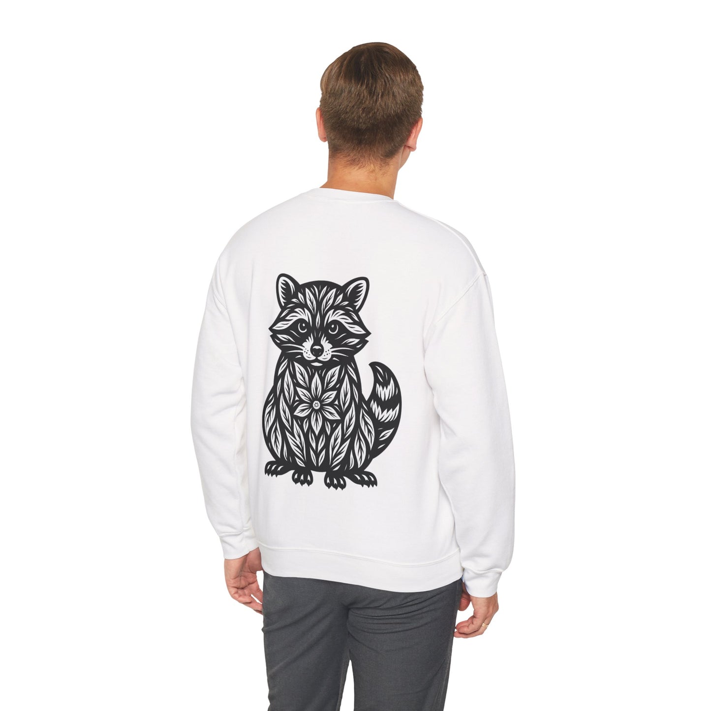 Waschbär Linocut Sweater – Unisex