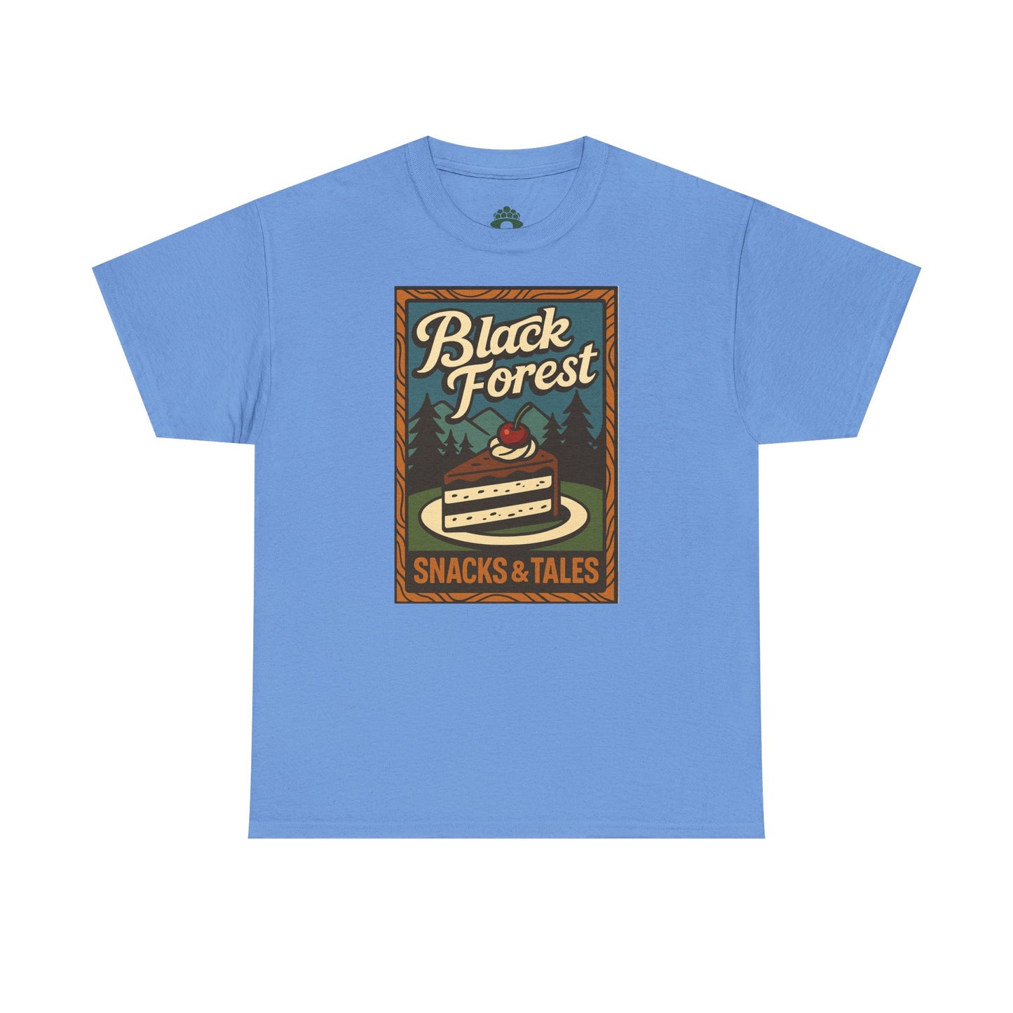 T-Shirt „Black Forest Snacks & Tales“ – Retro Schwarzwald Design