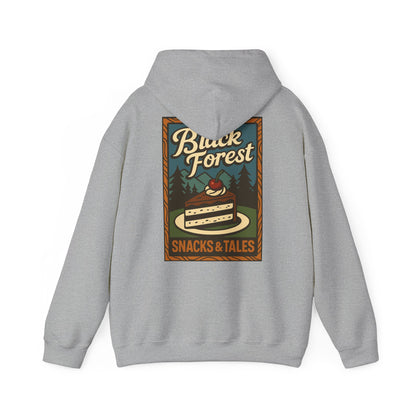 Hoodie Black Forest Snacks and Tales –  Retro Schwarzwald Design