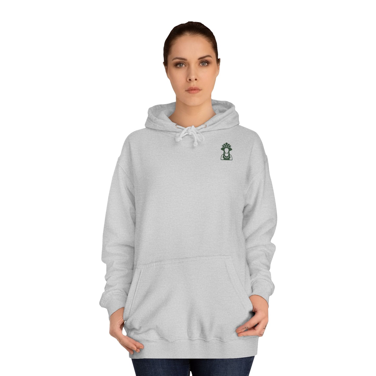 Hoodie mit Rabenmotiv und Geschenkpaket – Waldgrün