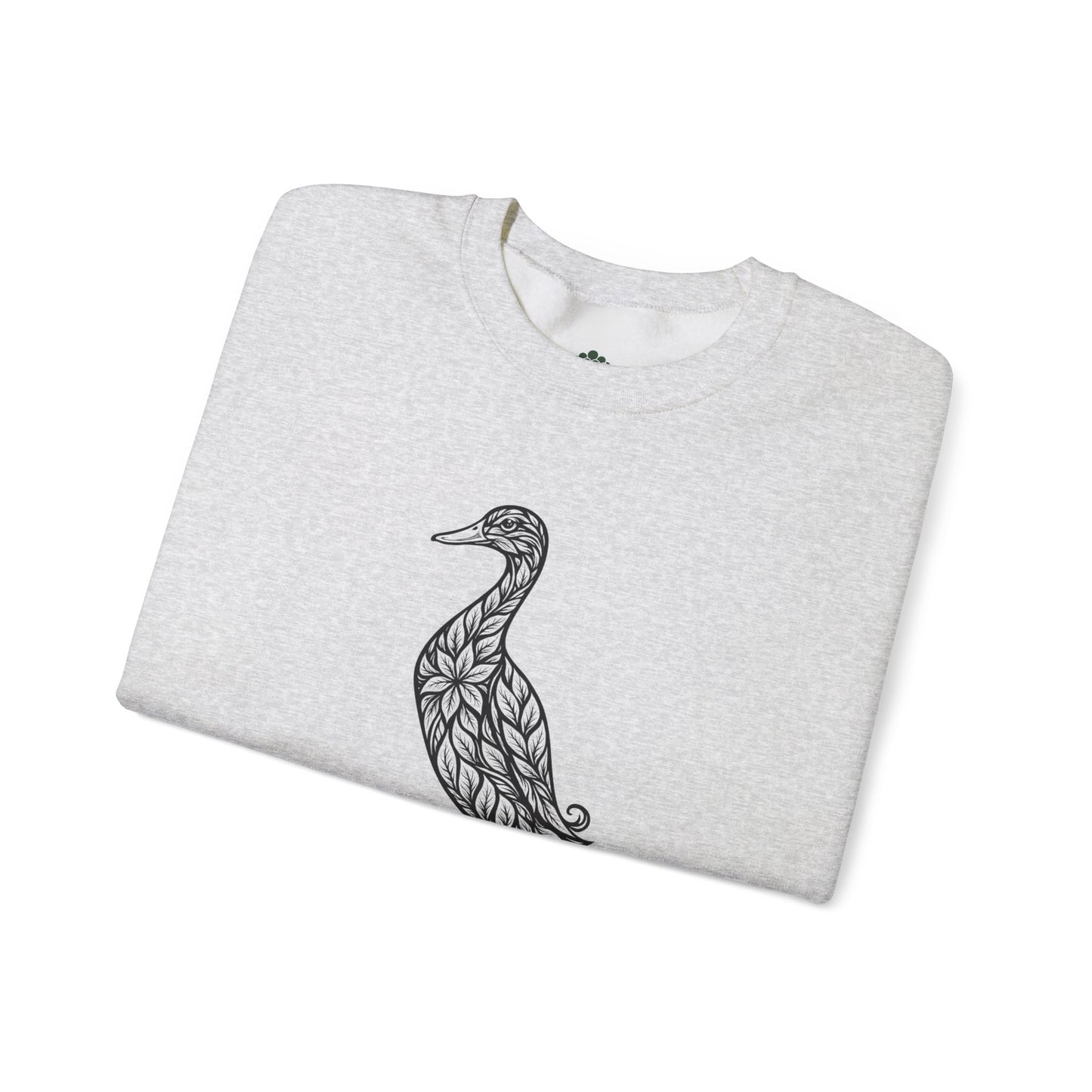 Sweater mit Ente im floralen Linocut Stil – Unisex