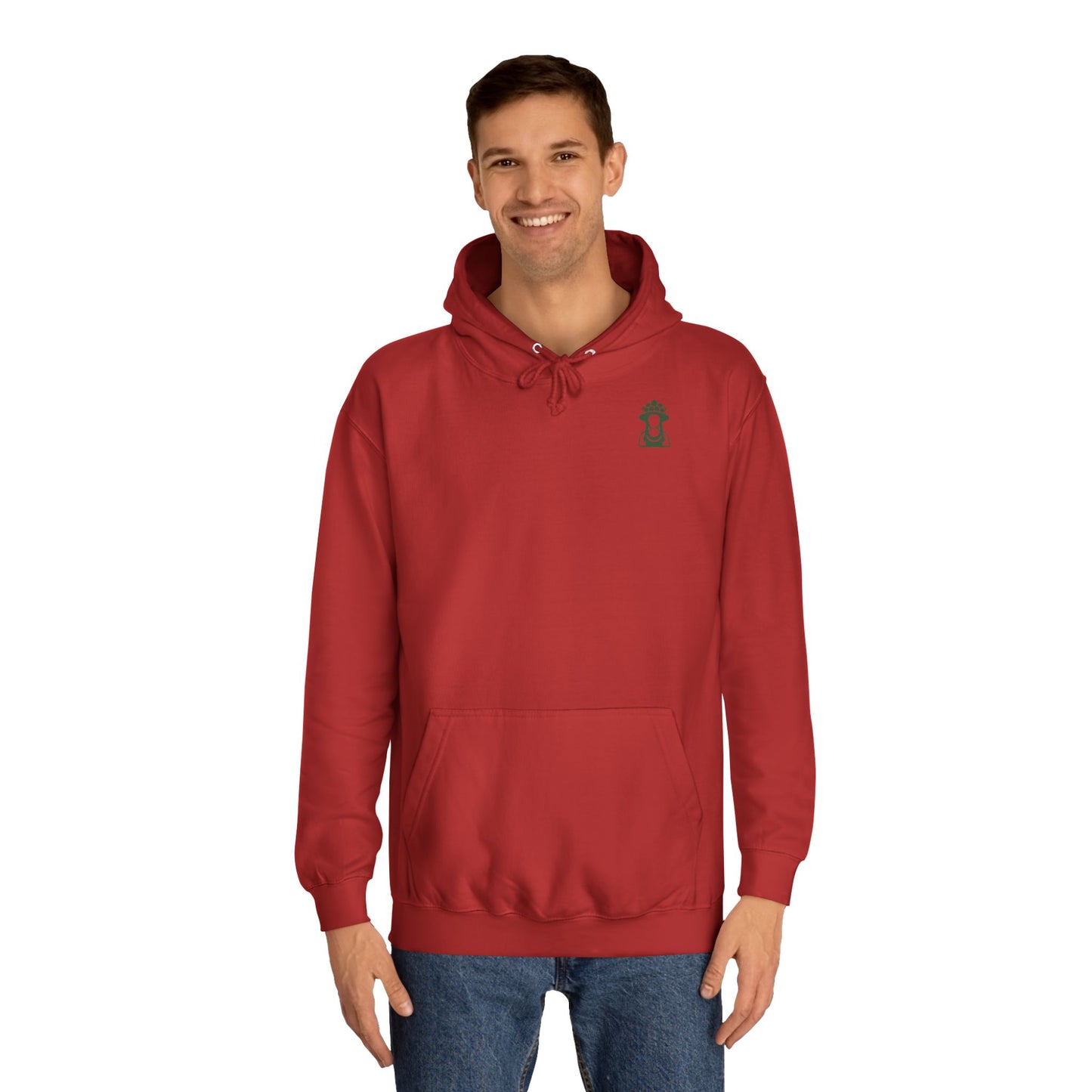 Hoodie mit Rabenmotiv und Geschenkpaket – Waldgrün