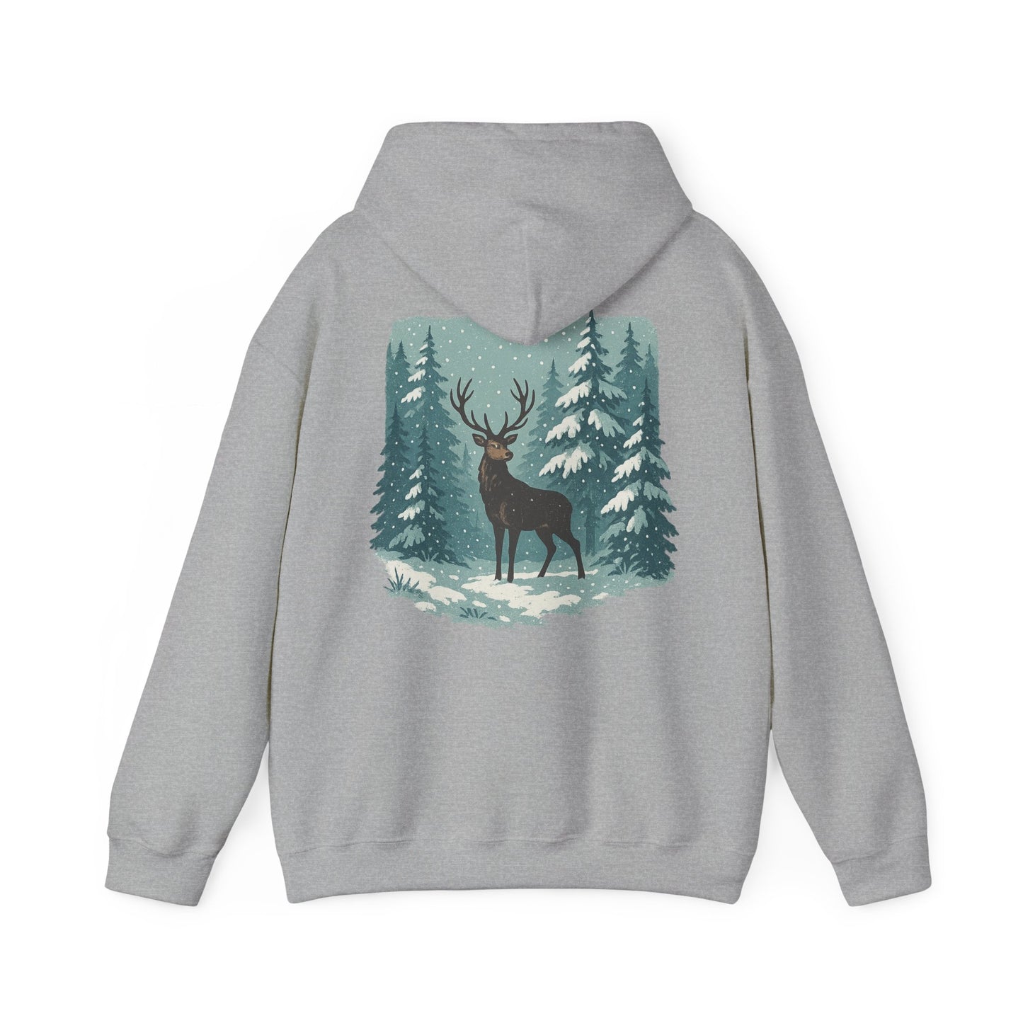 Hoodie Winterhirsch – Schwarzwald Edition