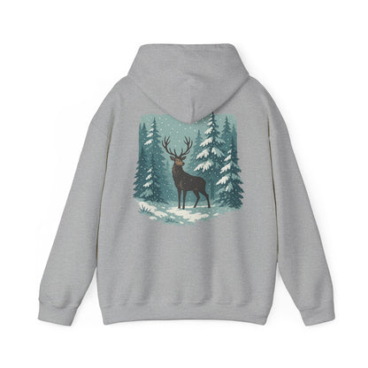Hoodie Winterhirsch – Schwarzwald Edition