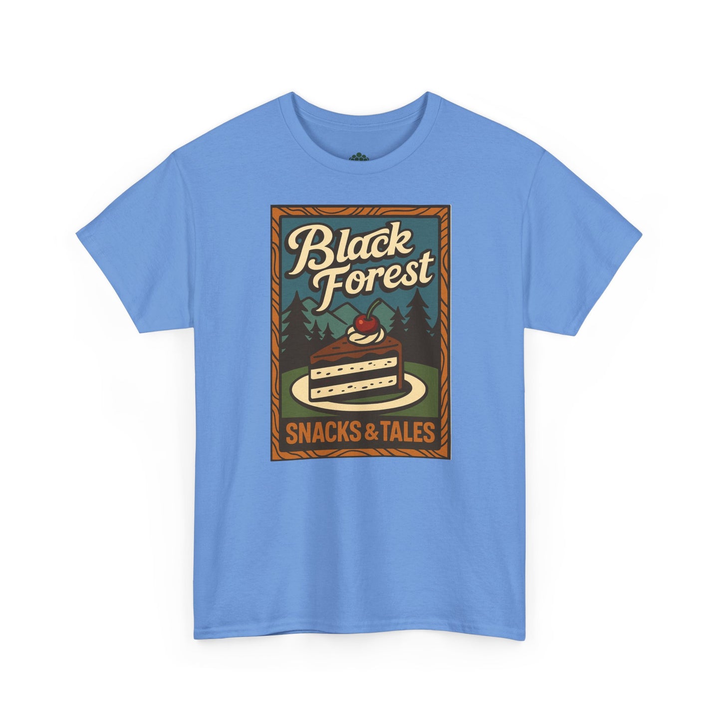 T-Shirt „Black Forest Snacks & Tales“ – Retro Schwarzwald Design