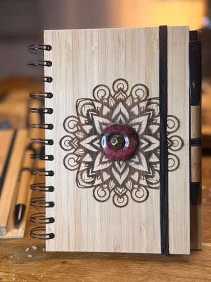 Notizbuch spirituell mit Edelstein