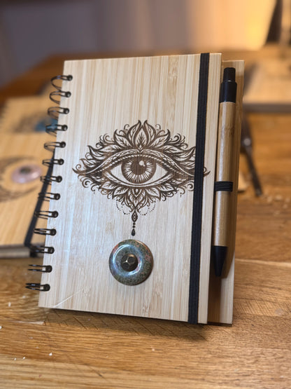 Notizbuch spirituell mit Edelstein