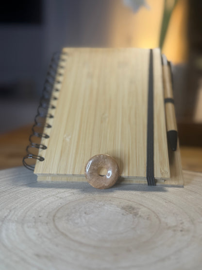 Notizbuch m. Kristall - selbst gestalten  - "Zauberbuch"