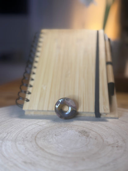 Notizbuch m. Kristall - selbst gestalten  - "Zauberbuch"